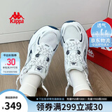卡帕（Kappa）官方羽翼背靠背老爹鞋女夏季厚底增高休闲运动鞋子女 经典白 39