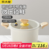 炊大皇 汤锅 微压不粘快煮煲汤煮汤复底汤锅 电磁炉电陶炉通用 22cm