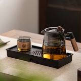 忆壶茶玻璃茶壶家用茶水分离泡茶壶套装办公一人饮茶具泡茶器茶具套装 【一人饮】600ml茶壶+品杯+茶盘