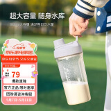 乐扣乐扣（LOCK&LOCK）大容量水杯tritan运动摇摇杯便携提手水壶男女塑料杯子800ML灰色