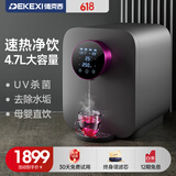 德克西（DEKEXI）台式净饮机RO反渗透直饮机加热净水器母婴直饮即热家用饮水机升级款WB-1 富锶矿化深空灰 【富锶升级】WB-1深空灰