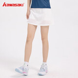 川崎（KAWASAKI）羽毛球女款梭织短裙休闲运动速干防走光半身裙B2767 白色 XL