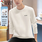 啄木鸟（TUCANO）长袖t恤男夏季纯棉圆领印花T恤休闲百搭打底衫衣服男装