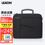 乐上（LEXON）商务单肩包男13.3英寸苹果笔记本电脑包斜挎包时尚公文包黑色