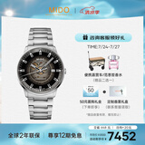 美度（MIDO）瑞士手表 指挥官系列 幻影款 商务休闲 白钢 机械钢带男表