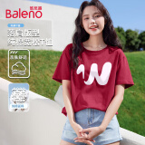 班尼路（Baleno）纯棉短袖T恤女夏季2025年女装新款时尚休闲潮流百搭通勤风半袖