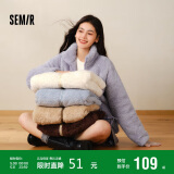 森马（Semir）外套女插肩袖珊瑚绒仿羊羔毛2024冬季立领宽松夹克109724108003