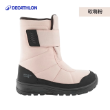 迪卡侬儿童雪地靴防水防滑棉靴软萌粉38码4330435