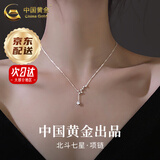 中国黄金（CHINA GOLD）S925银北斗七星项链轻奢锁骨链高级设计感520送女朋友礼物送女友 京速达*北斗七星项链【中金礼盒】