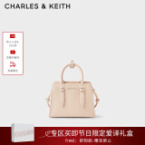 CHARLES&KEITH插带兔耳托特包手提斜挎包婚包包女包生日母亲节礼物CK2-50781362 Nude肉色 M