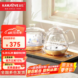 金灶（KAMJOVE）全智能底部自动上水电热水壶 烧水保温一体全自动恒温茶台烧水壶家用玻璃电茶炉H9 0.8L 【涌泉上水 一键智能】20*37cm