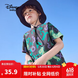 迪士尼（DISNEY）男童短袖T恤透气排汗六一儿童节卡通半袖上衣25夏DB321BE02灰140