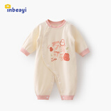 婴蓓依新生儿婴儿连体衣满月百天男宝女宝宝衣服春秋款夹棉外出服 万物可爱(春秋) 80cm