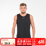 迪卡侬（DECATHLON）运动短裤男篮球裤跑步健身夏季休闲薄五分裤宽松速干TARMAK 黑色背心 L