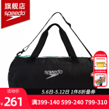 速比涛（Speedo） 健身游泳包男女士大容量手提包防水收纳包单肩游泳用品干湿分离 黑色/荧光绿【35L大容量】