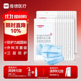 维德（WELLDAY）一次性医用外科口罩200只蓝白透气三层防花粉鼻炎防沙尘灭菌级