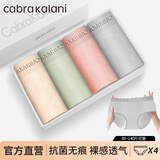 CabraKalani女士内裤女新疆棉抗菌无痕冰丝收腹三角性感透气舒适大码弹力甜美 B品牌专柜冰丝款 4条 均码