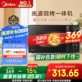 美的（Midea）微波炉烤箱一体机 小型家用20升微波炉  光波加热 钻石背板（M1-L201B）