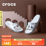 crocs卡骆驰一字拖贝雅卡骆班凉拖 情侣款运动休闲拖鞋|205392 白/深蓝-126 36 /37(220mm)