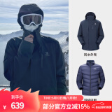 骆驼（CAMEL）三防冲锋衣户外登山服防风防水防污三合一运动外套 AD12263514Y,羽绒内胆,深蓝男女 XXL