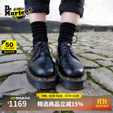 马丁博士（Dr.Martens）1461 Bex秋新款爆款通勤光面皮小厚底皮鞋 黑色 39