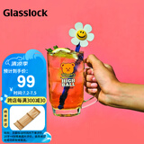 Glasslock&wigglewiggle联名水杯家用玻璃杯子卡通果汁杯赠搅拌棒410ml