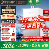 能率（NORITZ）【小云朵UP】16升燃气热水器 天然气【家电国家补贴15%】AG玻璃 一级静音 节能水伺服 16EX33AFEX 