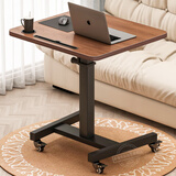 卓博电脑桌升降桌站立式办公桌演讲台床边桌学习桌子BZ55胡桃色+卡槽