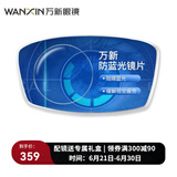 万新（WAN XIN）防蓝光防辐射眼睛非球面近视眼镜片 1.665超薄 850度以上