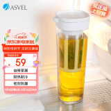 阿司倍鹭（ASVEL）塑料冷水壶凉水壶冷萃咖啡壶泡茶壶冰箱果汁壶便携水杯耐高温1.1L