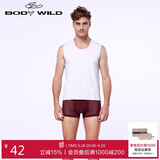 爱慕集团BODYWILD男士内衣透气网纱轻薄舒适装腰平角内裤红色本命年ZBN23EG4紫红170