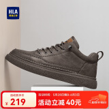 海澜之家HLA男鞋休闲皮鞋子男士板鞋运动鞋HAAXXM1EBF038 棕色45