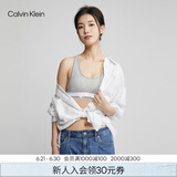 Calvin Klein内衣【明星同款摩登引力带】女士ck无钢圈轻运动背心文胸F3785AD 020-椰青灰 S 推荐70A-75A