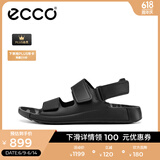 爱步（ECCO）凉鞋男 复古男士运动凉鞋夏天勃肯沙滩鞋男休闲皮凉鞋 科摩500944 黑色50094401001 43