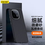 ESCASE适用iqoo z10turbopro手机壳vivo z10turbo+防摔保护套超薄全包硬壳高级感防指纹简约行李箱纹黑色