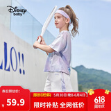 迪士尼（DISNEY）儿童女童速干短袖套装六一儿童节卡通两件套25夏DB321UE28蓝140