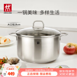 双立人（ZWILLING）汤锅不锈钢深烧锅大容量煲汤炖肉锅煮汤锅炖锅煮粥煮面锅NovaPlus 深烧锅 28cm