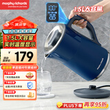 摩飞电器（Morphyrichards）电热水壶烧水壶热水壶 家用恒温水壶1.5L不锈钢304双层防烫实时显温开水壶MR6070蓝