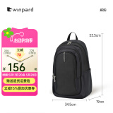 威豹威豹双肩包男背包商务背包双肩电脑包休闲男包旅行包14英寸女 加厚加大版黑色(可放电脑)
