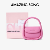 Amazing Song乙颂软欧包中号升级款单肩斜挎包手提包【明星同款】母亲节礼物 【少女玫】-肩带可调节