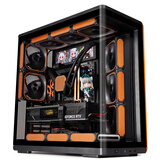 爱国者（aigo）星璨 辰 黑色 游戏电脑台式主机箱 360水冷位/ATX主板/一体弧面玻璃/左右分仓海景房/5090显卡