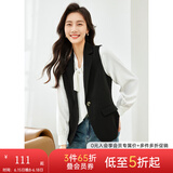 梵希蔓马甲西装外套女外穿小坎肩2025年春秋装叠穿马夹 V8227 黑色 M