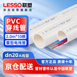 联塑（LESSO)PVC电线管20米套装 国标加厚穿线管 冷弯阻燃接线套管dn20 2米*10根
