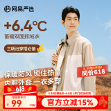 网易严选【断码特卖】摇粒绒外套冲锋衣内胆抓绒衣防风夹克城市轻户外 [24秋]摇粒绒(短绒)-浅驼色拼接 L