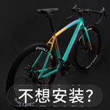 菲利普（PHILLIPS） Benjamin系列公路自行车男女成人弯把竞速变速碟刹健身赛车单车 「频    率」弯把 700C（85%安装版） 27速 线碟