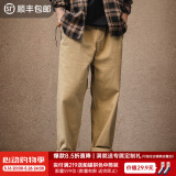 马登工装美式复古Easypants卡其休闲裤军绿色宽松直筒束脚长裤子男夏 卡其色 2XL （175-200斤）