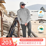 阿玛迪斯德高拉钓鱼服男夏季冰丝凉感超薄防紫外线户外垂钓钓鱼防晒服 浅绿灰上衣 XL