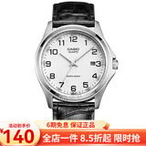 卡西欧（CASIO） 卡西欧(CASIO)男表 简约商务运动石英手表男送男友礼物 白盘皮带MTP-1183E-7B