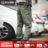马登工装 美式复古Easypants束脚裤抽绳哈伦休闲裤灯笼裤长裤子男 绿色 XL