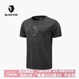 BLACK YAK 布来亚克男士新品户外休闲圆领轻薄透气印花时尚清新短袖T恤MLM097W 黑色 180